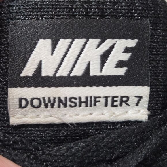 Nike Shoes Womens 8 Downshifter 7 Running Sneakers Black Lace Up 881585-010 - Picture 12 of 12
